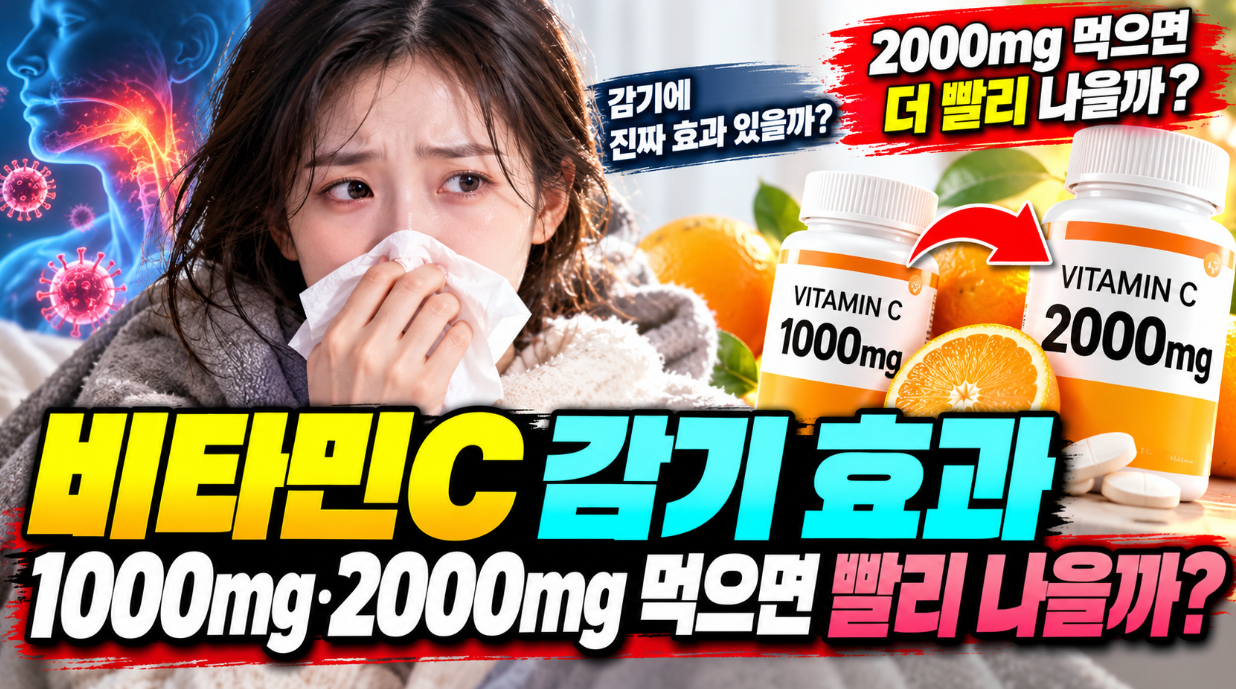비타민C 메가도스 감기 효과|1000mg·2000mg 먹으면 빨리 나을까?