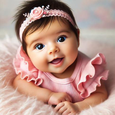 웃고있는 여자아기 사진