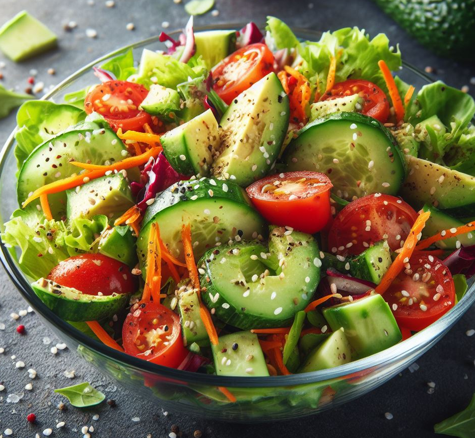오이와 함께 먹으면 좋은 아보카도&토마토