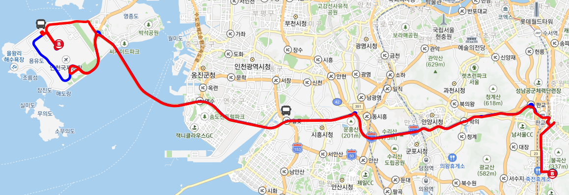 5400번 공항버스 노선