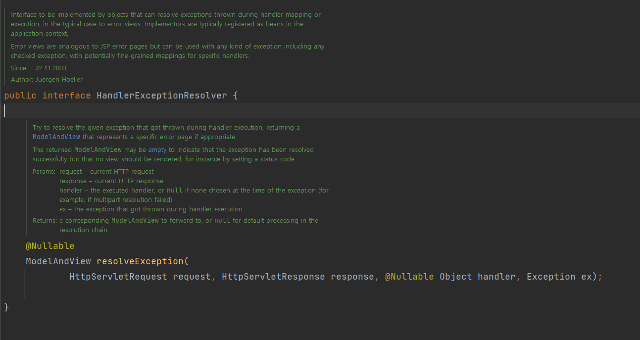 HandlerExceptionResolver
