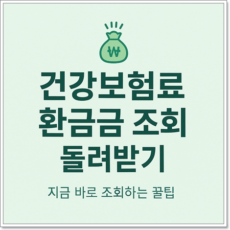 건강보험료 환급 조회하고 사라지기 전에 돌려받기
