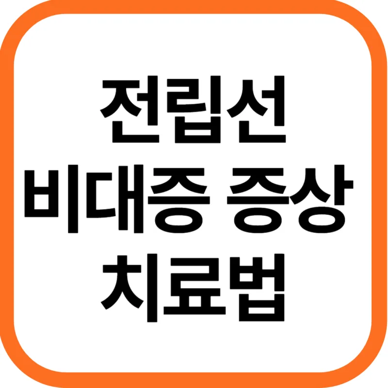 전립선 비대증 증상 및 치료법