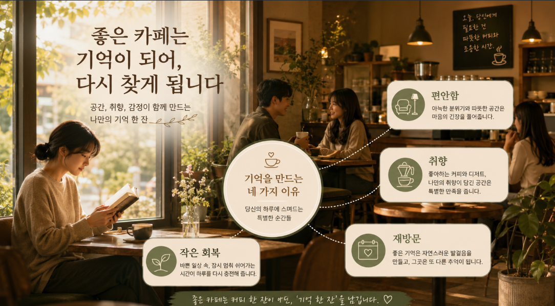 편안함과 취향, 재방문 이유를 중심으로 한 2026 카페 소비 트렌드 이미지
