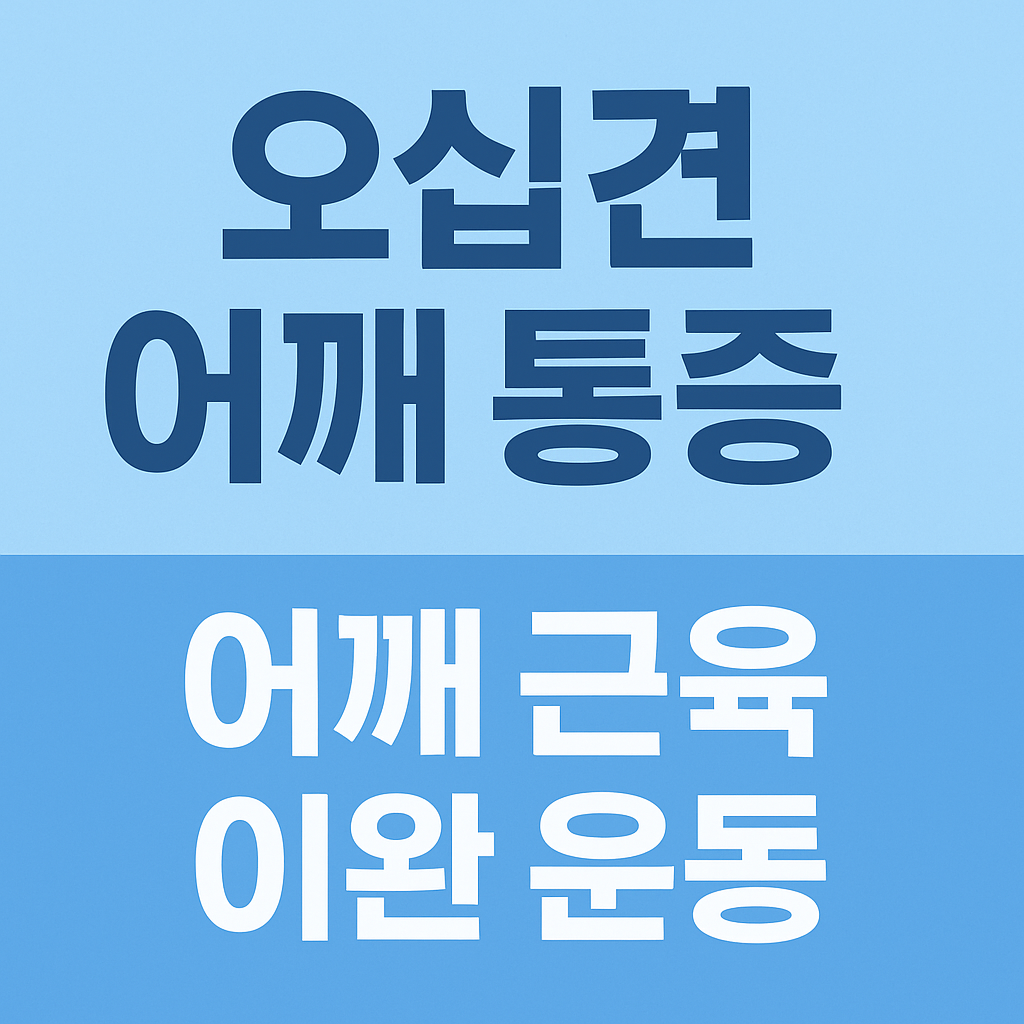 오십견 어깨 통증 운동, 집에서 쉽게 해결하는 법