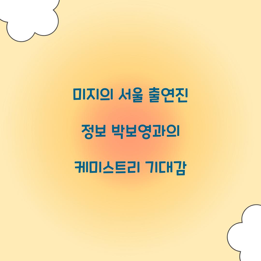 미지의 서울 출연진