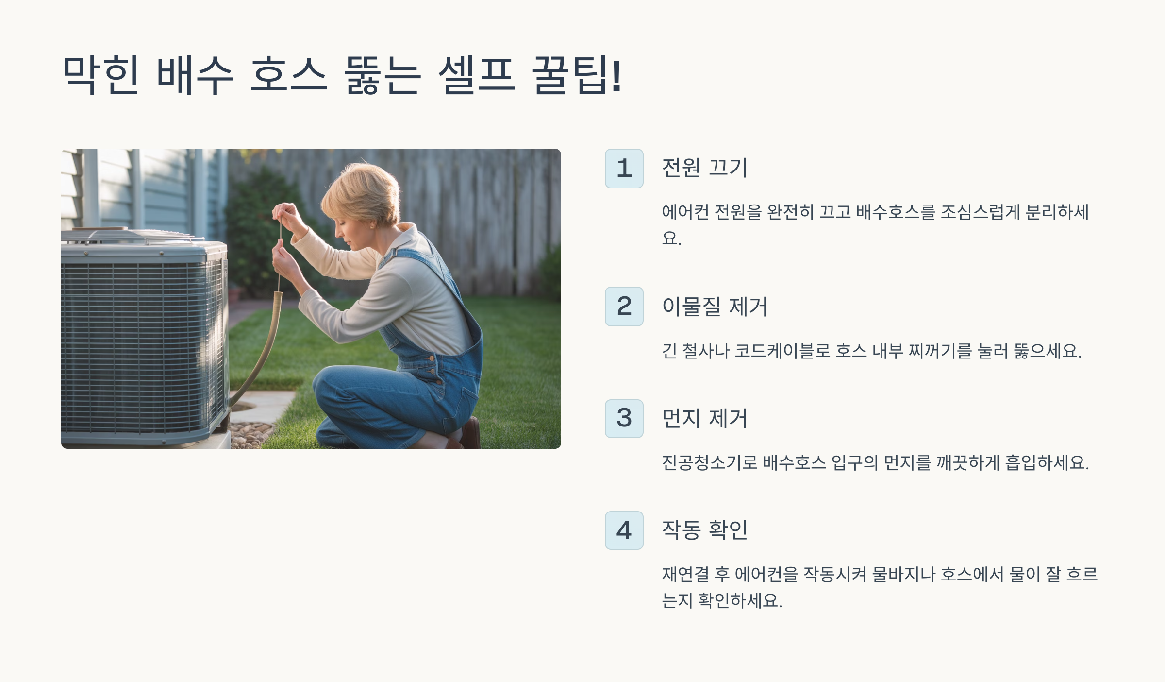 막힌 배수 호스 시원하게 뚫는 꿀팁! 뚫어뻥!