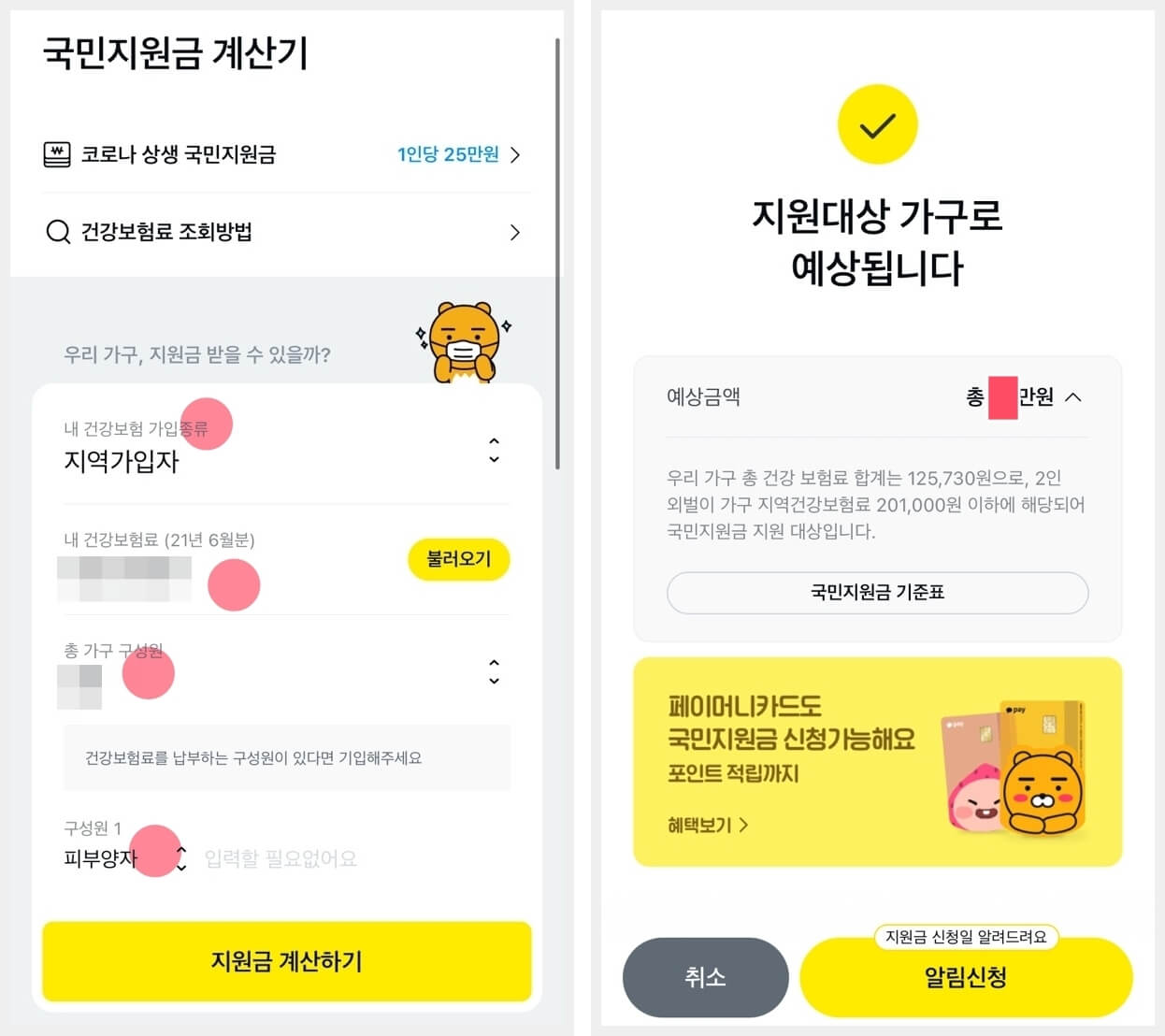 재난지원금-조회결과
