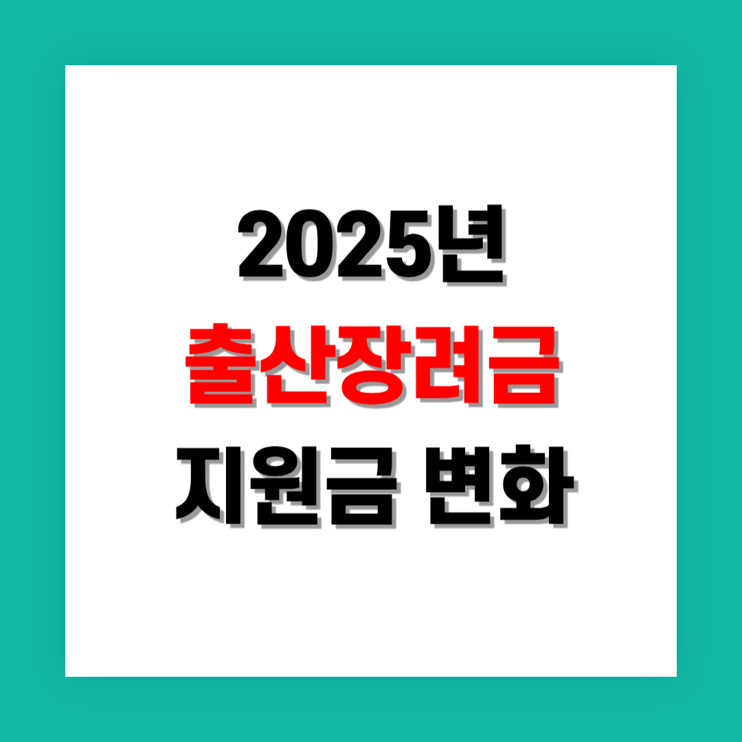 출산장려금 및 지원금 변화