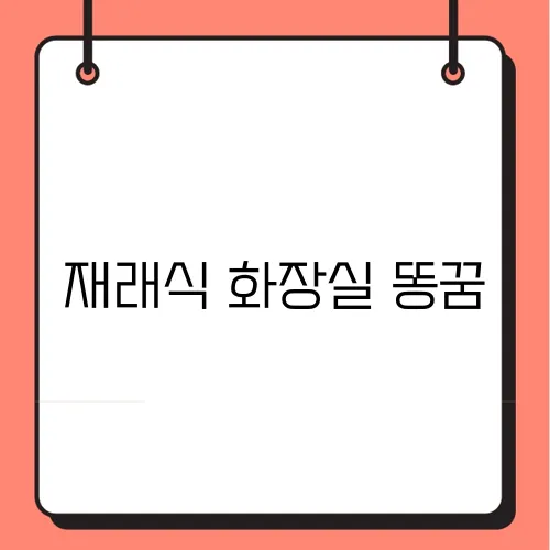 재래식 화장실 똥꿈