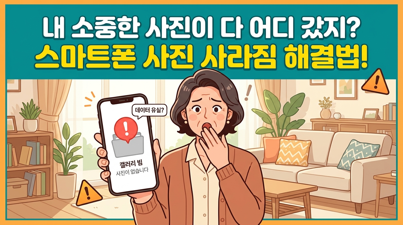 사진이 갑자기 사라져서 놀랐는데, 알고 보니 제 실수였습니다 (50대 스마트폰 실수 10가지)