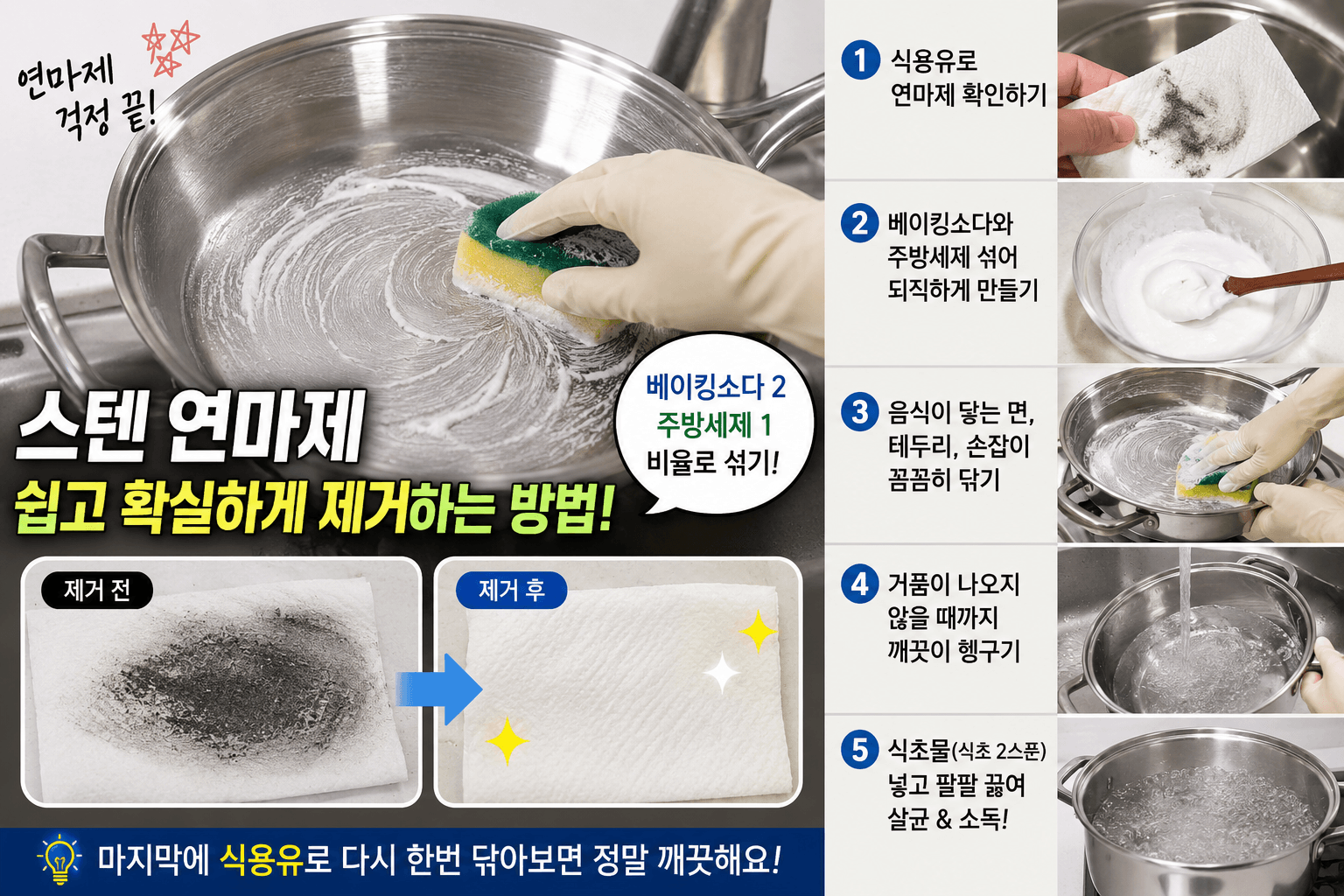 초간단 스텐 연마제 제거법