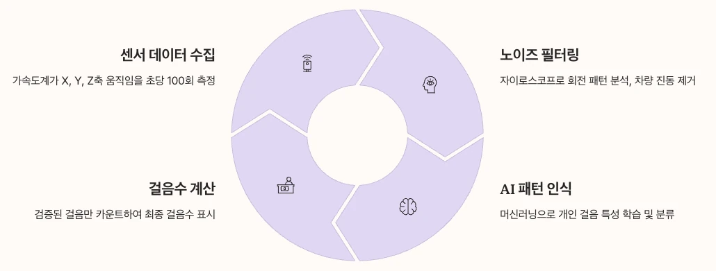 걸음수 측정의 과학적 원리 내용 정리