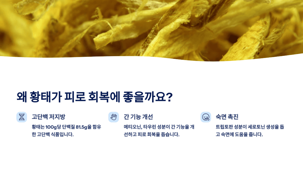 왜 황태가 피로 회복에 좋을까요?