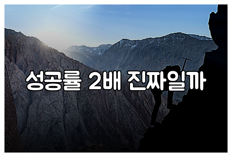 성공률 2배 진짜일까