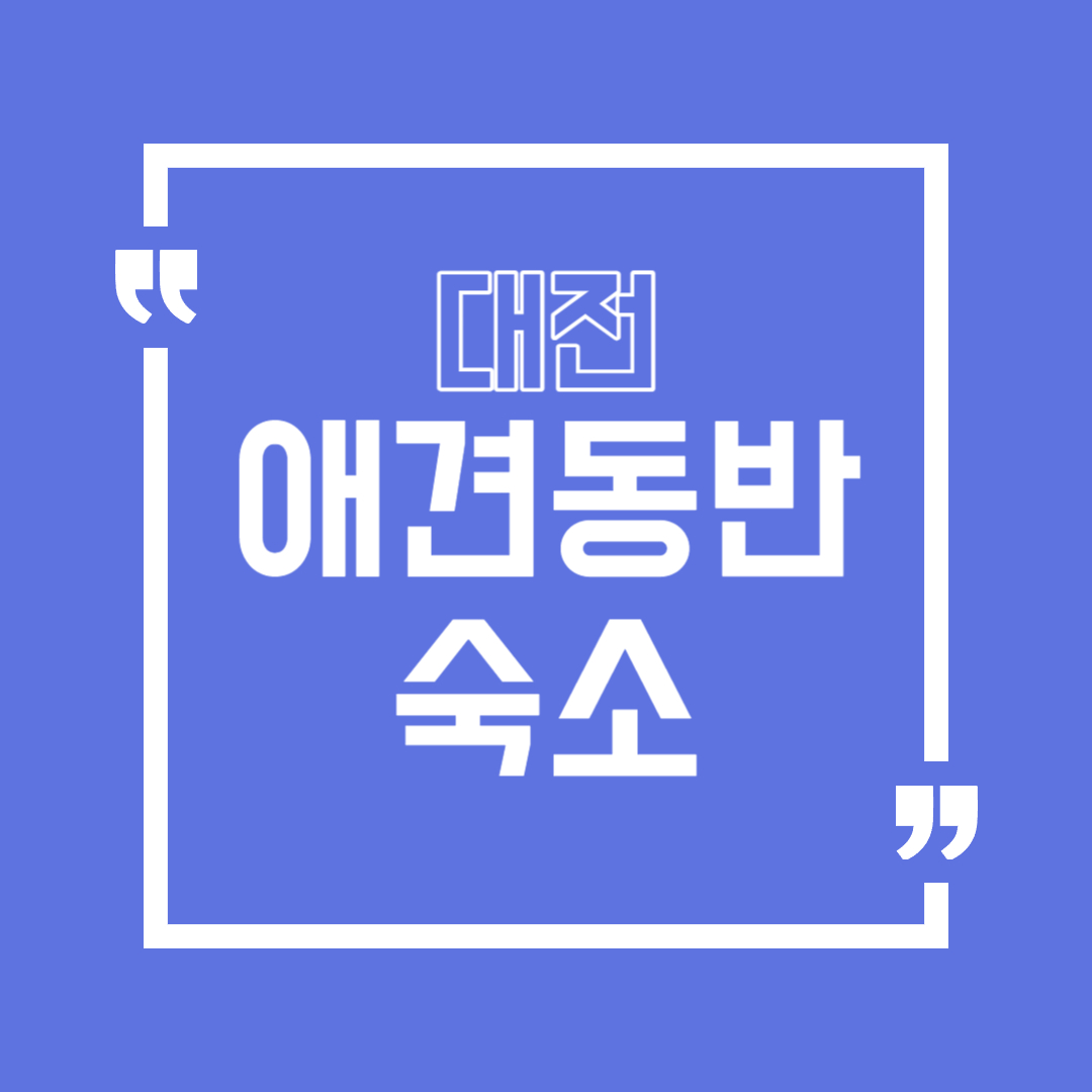 대전 애견동반