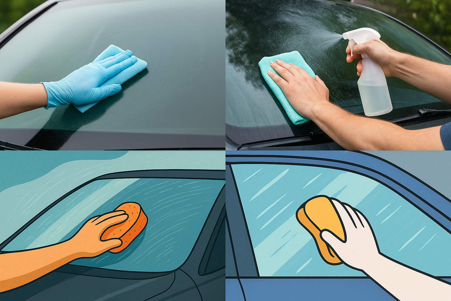 자동차 유막 제거 셀프 시공법 안전 운전 필수 관리!