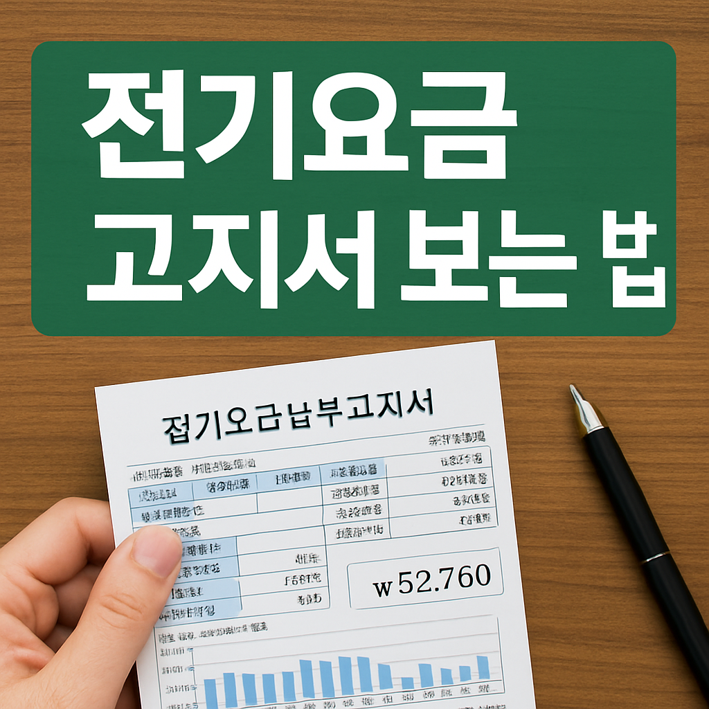 전기요금 고지서 보는 법 관련 이미지