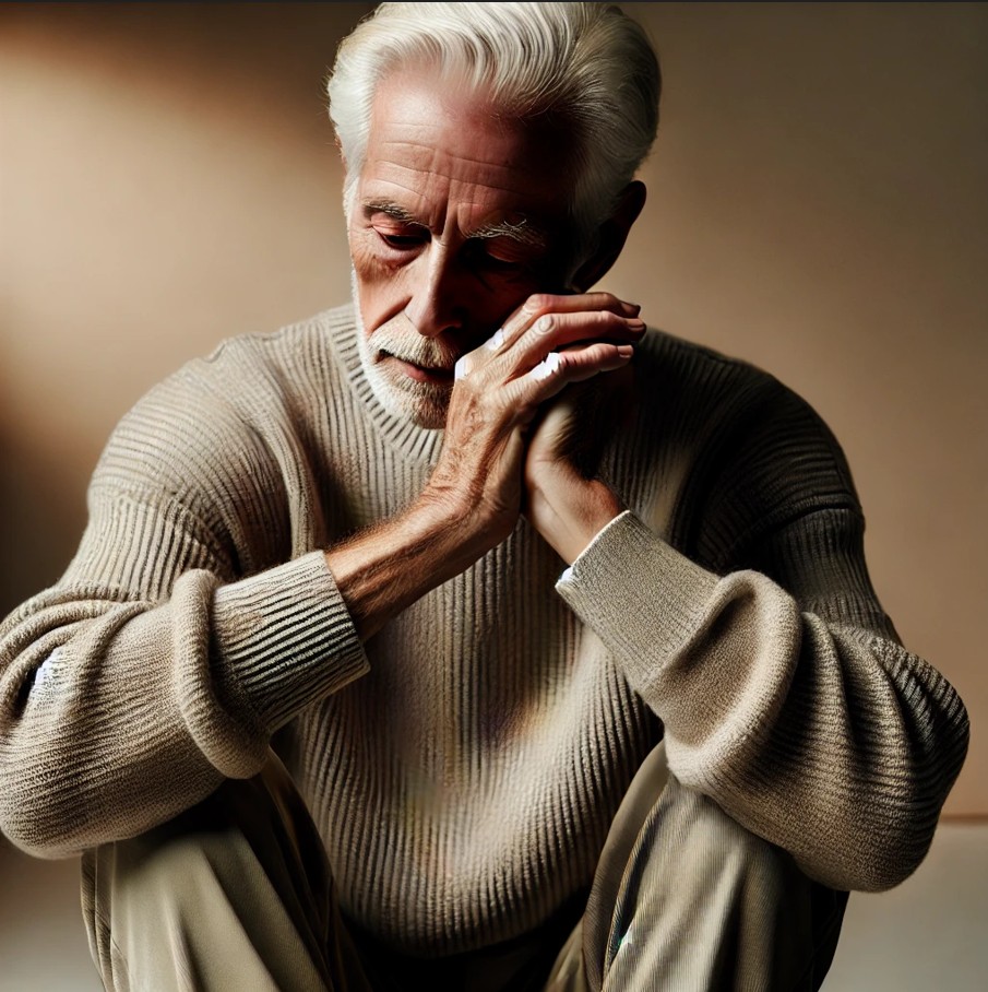 파킨슨 병에 걸린 노인의 이미지