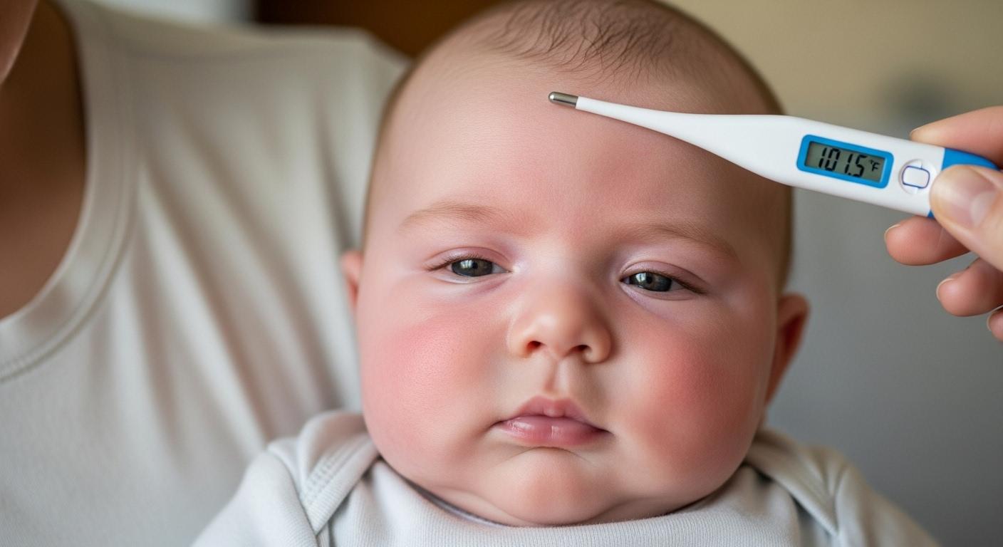 6개월 아기 열날때