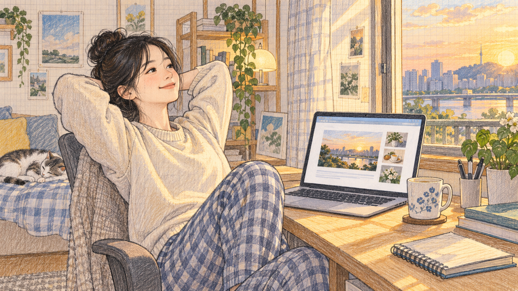 마무리 행복 장면