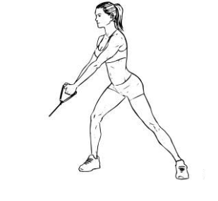 케이블 우드찹 하이 시작 자세