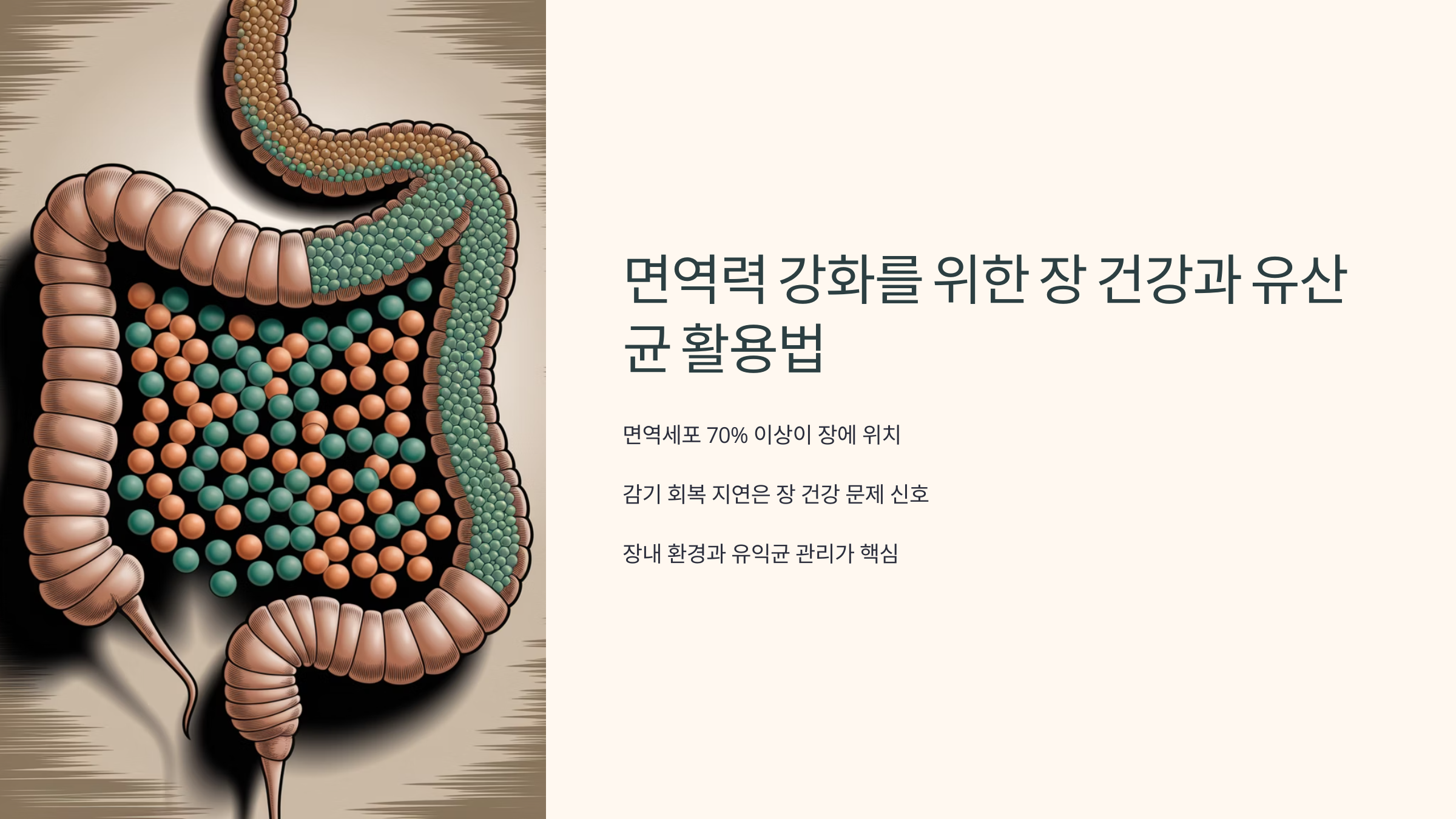 장건강과 유산균 활용법 설명