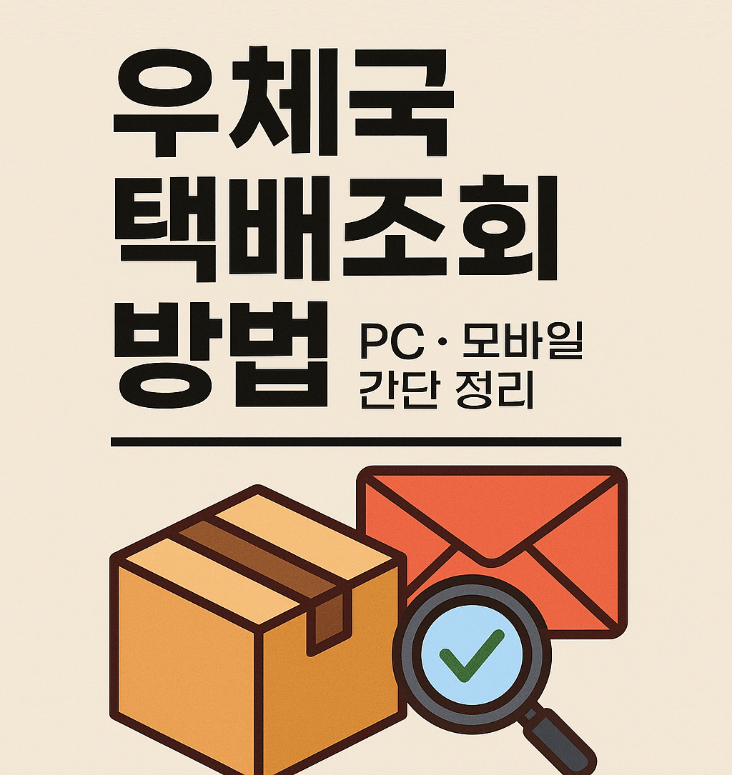 우체국 택배조회 방법