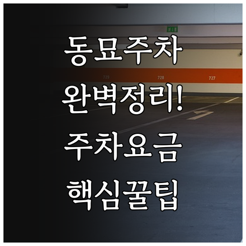 동묘 구제시장 주차 정보 공영주차장 ..
