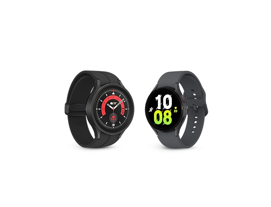 갤럭시 워치5 프로 45mm 블랙티나늄, 44mm 그라파이트 출처 삼성전자