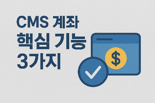 CMS 계좌의 핵심 기능 3가지