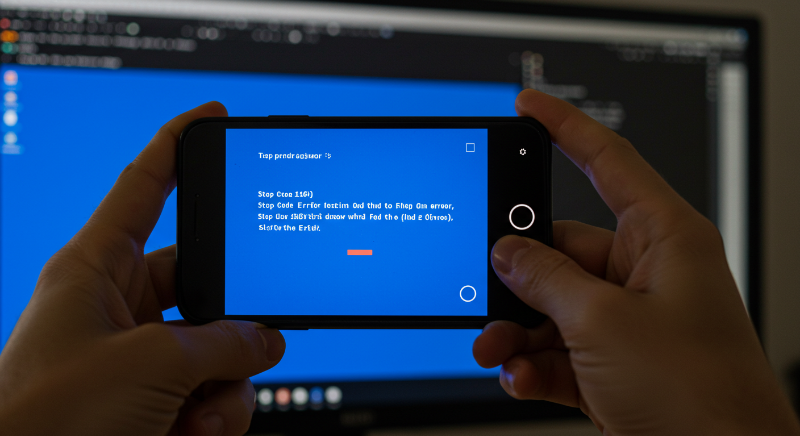 블루스크린 메시지 확인 및 검색 (사진 찍기!)