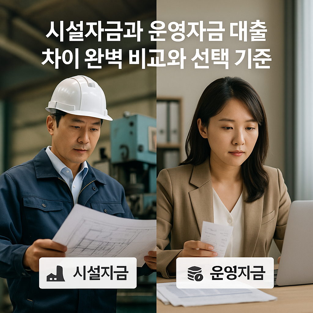 시설자금과 운영자금 대출 차이 완벽 비교와 선택 기준