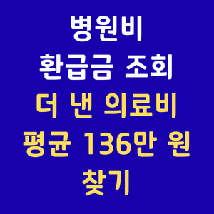 본인부담상한제,병원비환급,건강보험환급금,의료비환급,미환급의료비조회,건강보험공단환급,수술비환급
