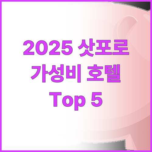 2025년 삿포로 여행 추천 가성비 ..
