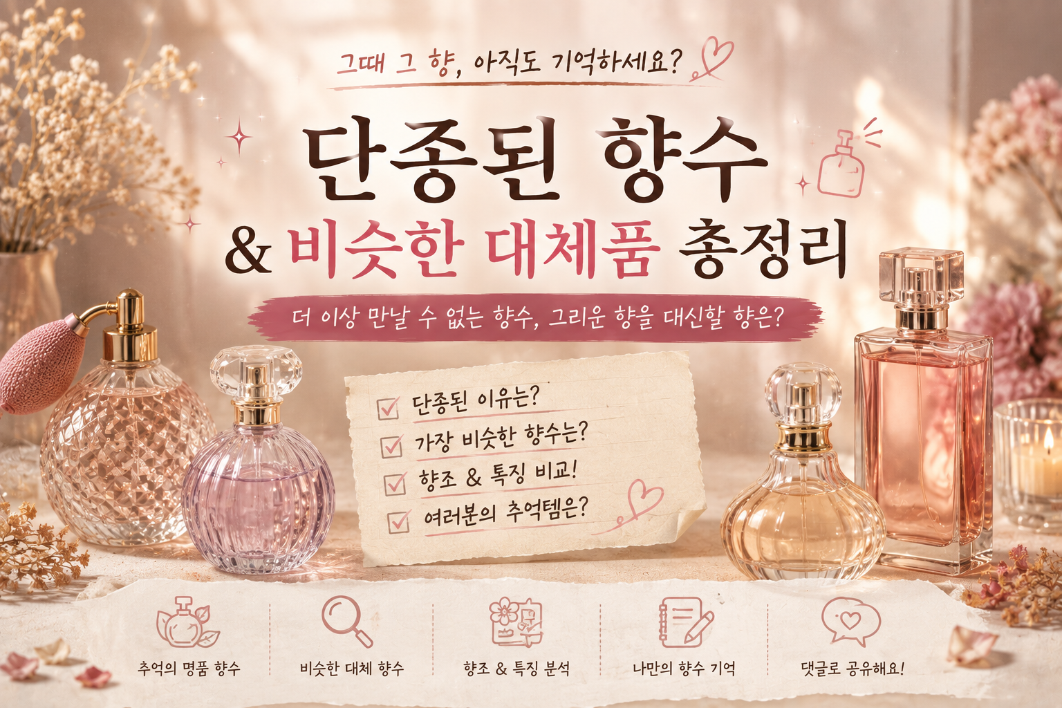단종된 추억의 향수와 비슷한 대체품 총정리