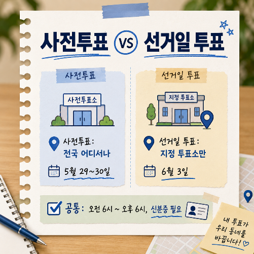 지방선거 일정 및 투표장소 확인