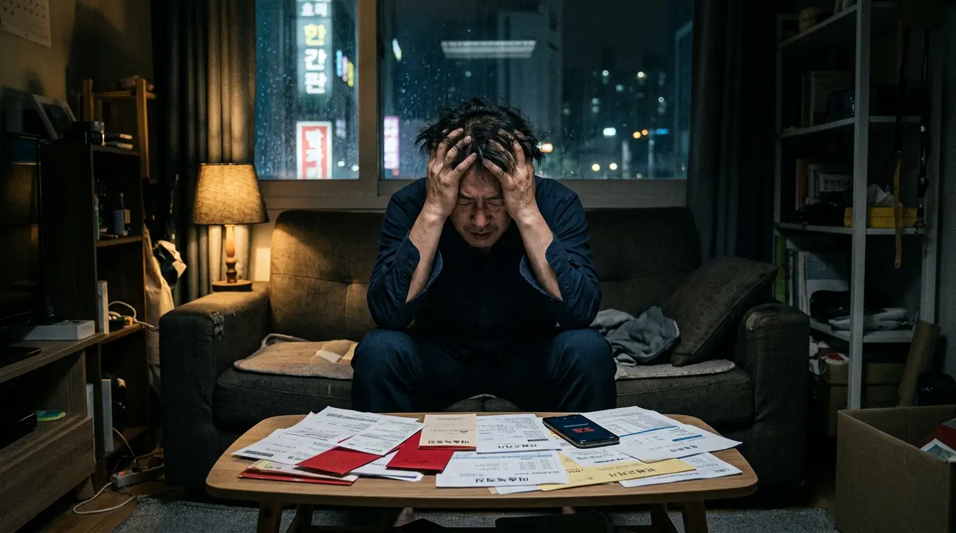 한국-다중-채무자-고뇌-절망감-공감-묘사