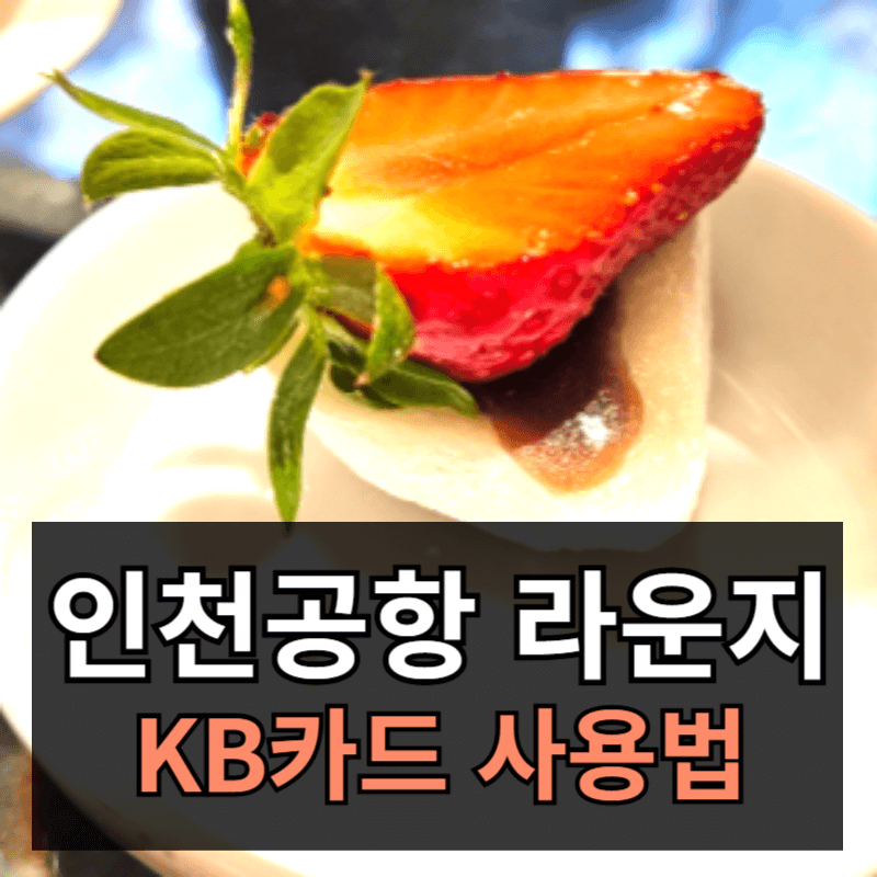 KB카드 인천공항 라운지 이용방법과 혜택 총정리