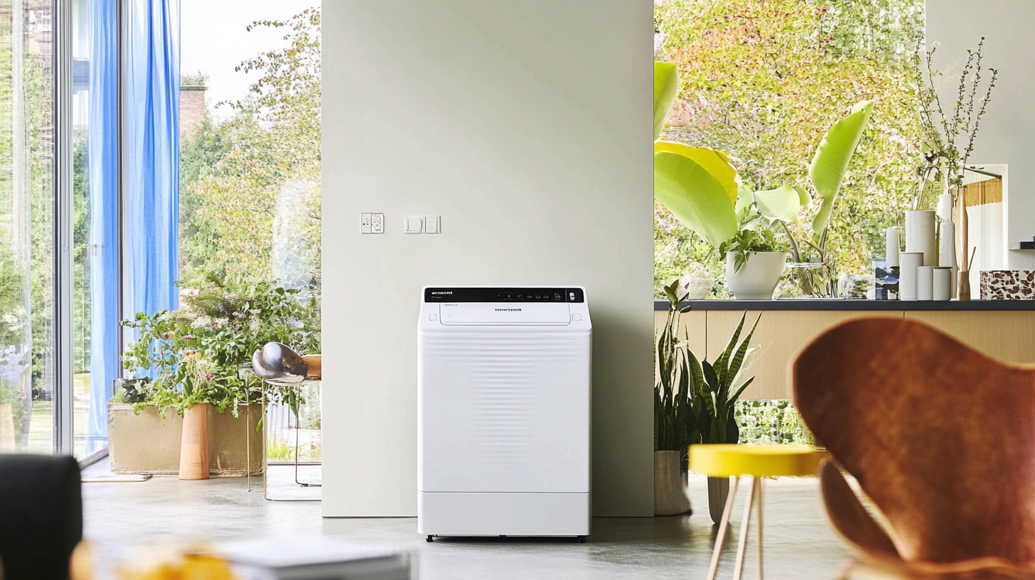 에너지 효율성을 강조하며 현대적 주거 환경 속에서 돋보이는 삼성 WF21T6500KW 세탁기. 자연스럽고 따뜻한 조명이 있는 세팅에서 효율적인 사용을 극대화합니다.