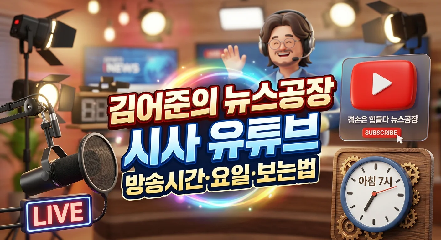 김어준의 뉴스공장 시사 유튜브, 방송 시간&middot;요일&middot;보는법 총정리