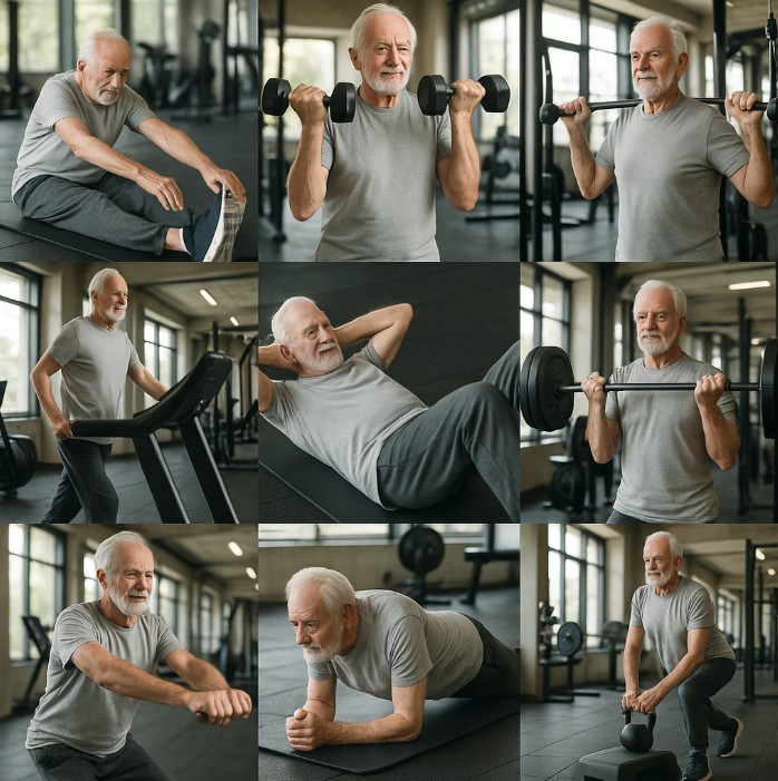 운동하는 장년층