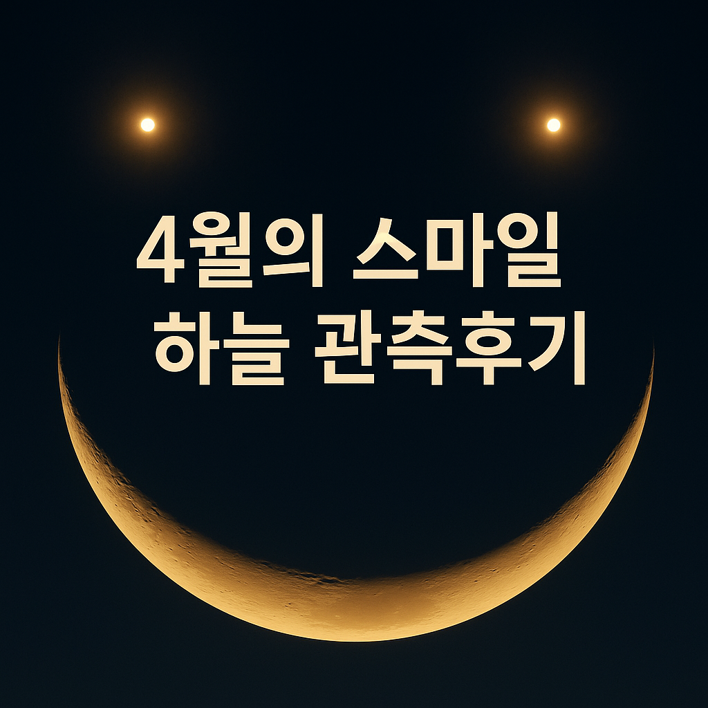 세도나 하늘의 스마일 대표 이미지 (초승달과 두 행성)
