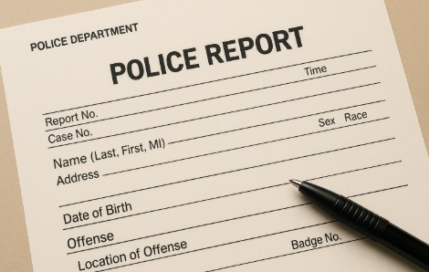 경찰 보고서 사진