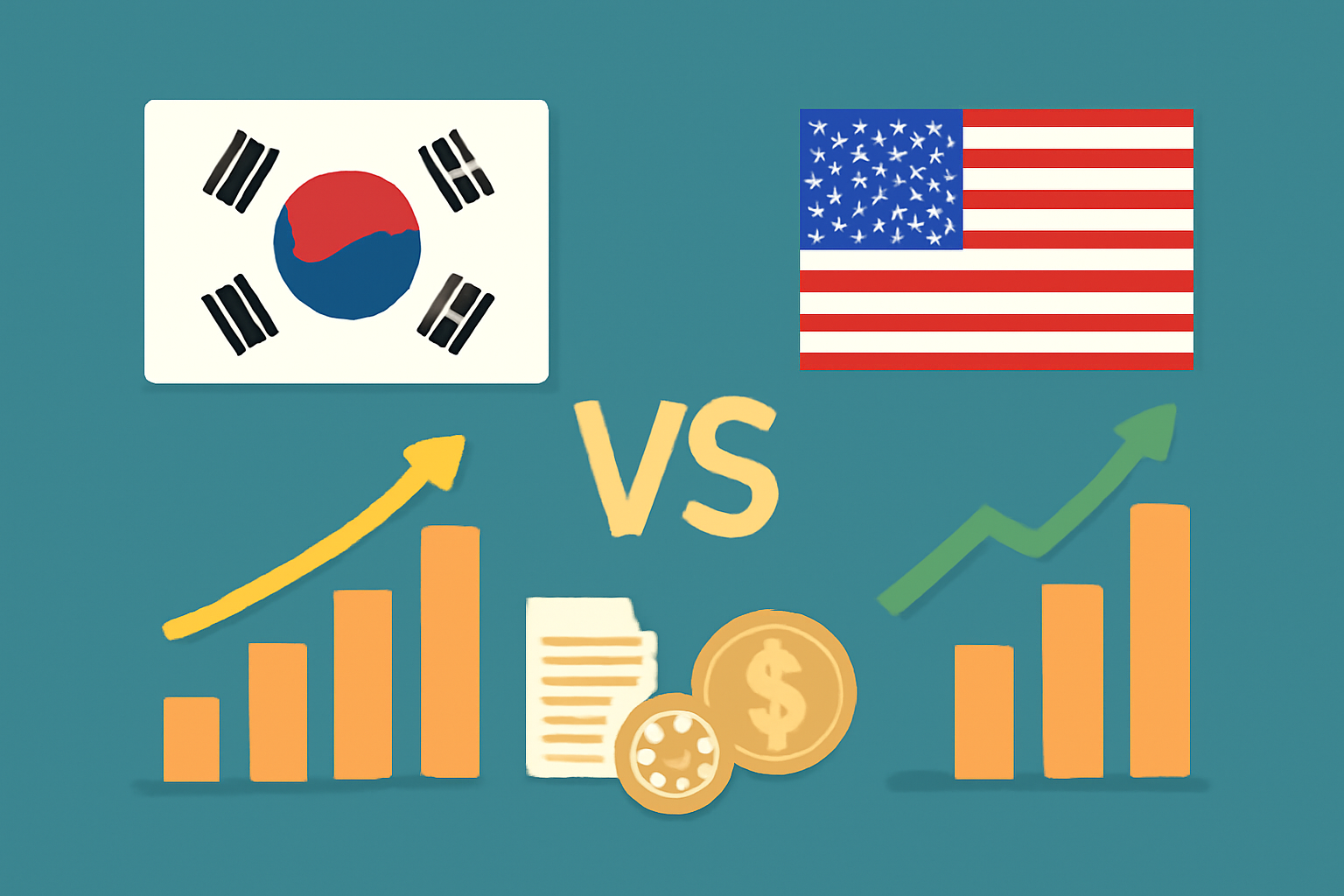 한국주식과 미국주식 비교 장단점&middot;세금&middot;환율 완벽 정리 관련 사진