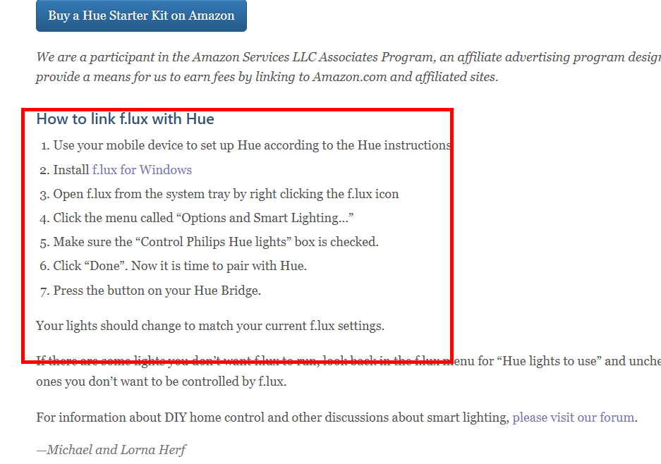 f.lux 다운로드 홈페이지