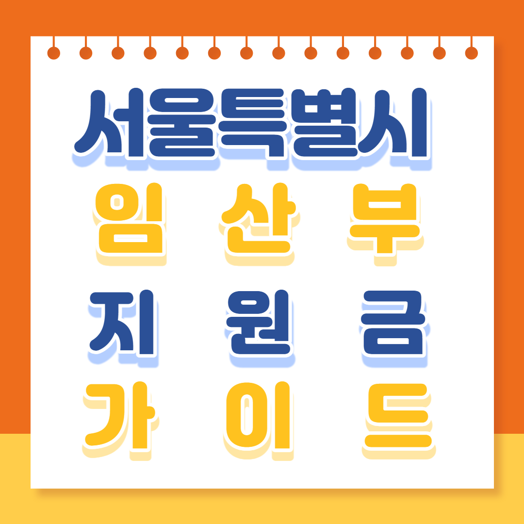 서울특별시 임산부 지원금 가이드