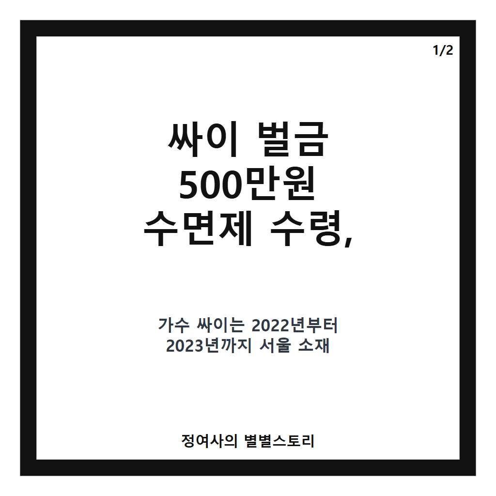 싸이, 벌금 500만원 수면제 수령 혐의로 법원 약식명령 결정 카드뉴스 1