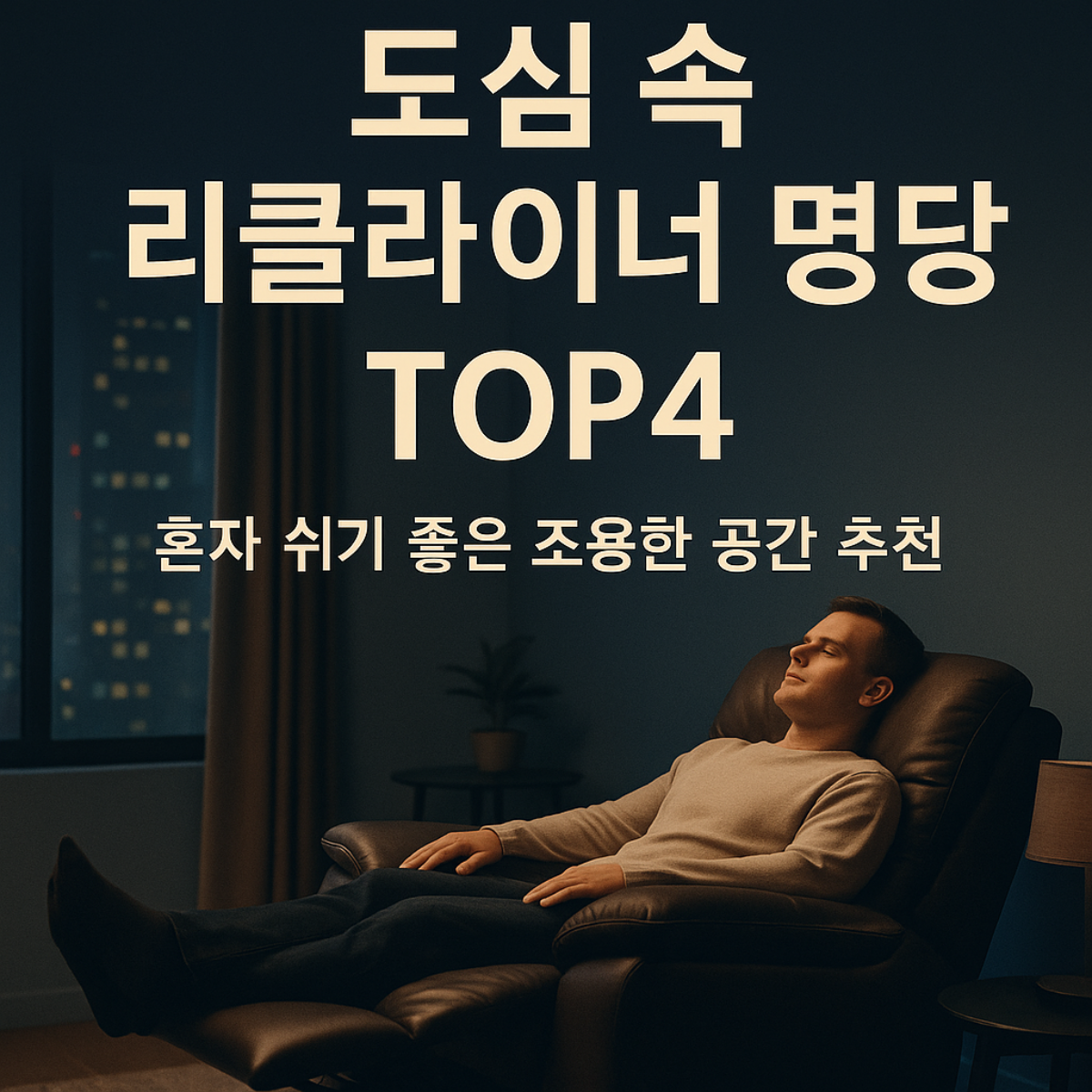 도심 속 리클라이너 명당 TOP4 – 혼자 쉬기 좋은 조용한 공간 추천