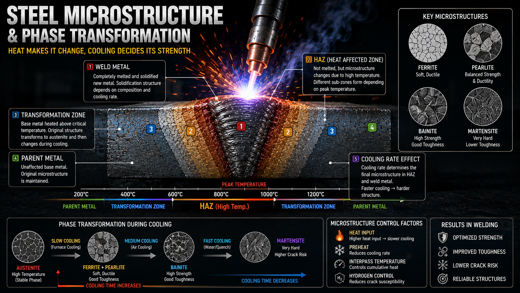 STEEL MICROSTRUCTURE &amp; PHASE TRANSFORMATION